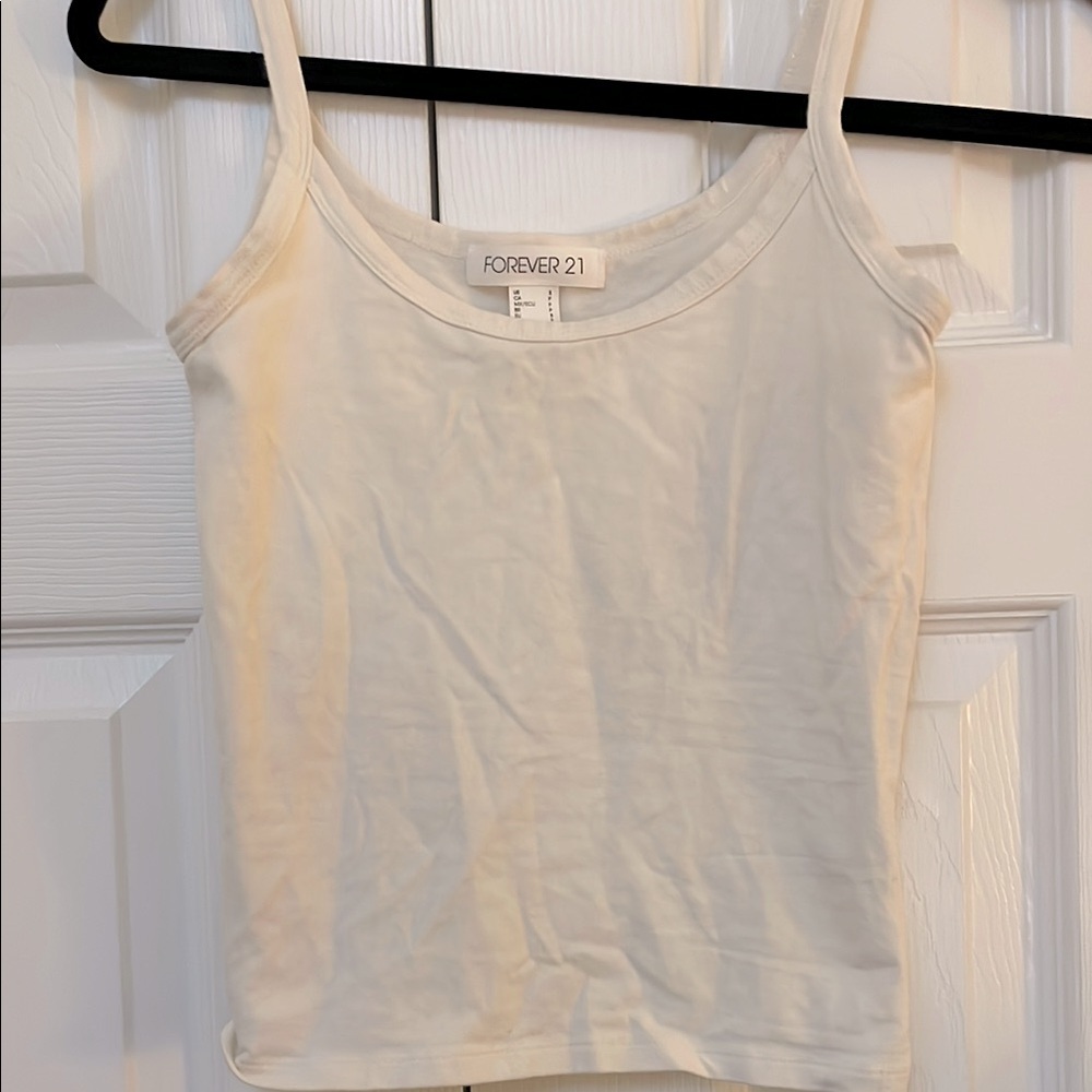 Forever 21 Cream Fitted Camisole Top